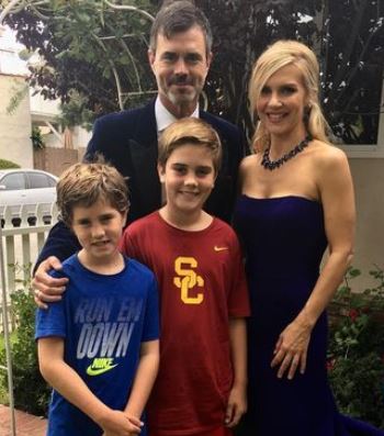Rhea Seehorn with her husband Graham Larson and sons